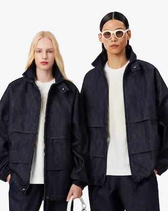 유니섹스 인디고 데님 트랙탑