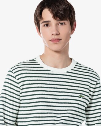 스웨터라이크 긴팔 스트라이프 티셔츠