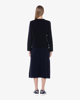 스웨터 플레어 스커트