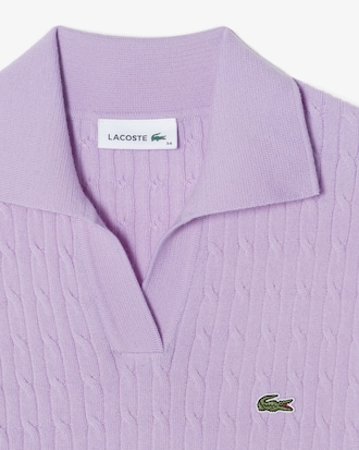 케이블 오픈카라 스웨터