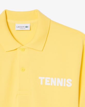 테니스 레터링 반팔 폴로 셔츠