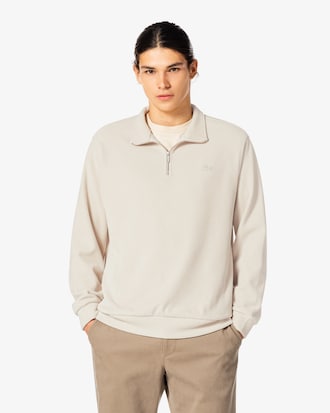 코듀로이 반집업 스웻셔츠