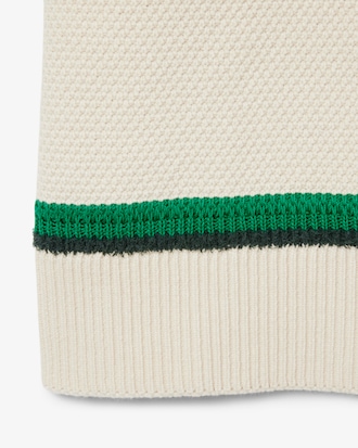 남성 더블 피케 스트라이프 밑단 니트 폴로