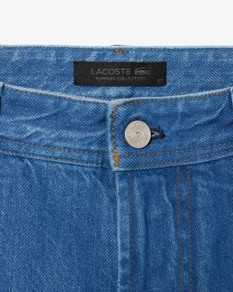 여성 라운드 레그 코튼 데님 팬츠