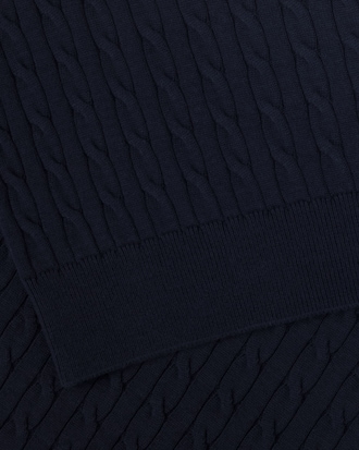 반팔 케이블 크루넥 스웨터