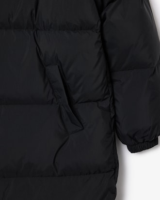 후드 롱 다운 점퍼