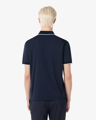 멜란지 반집업 반팔 폴로