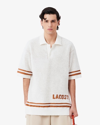 남성 타월링 자카드 니트 폴로