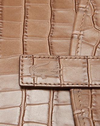 런웨이 쇼 모조 악어가죽 크록 레더 라켓백