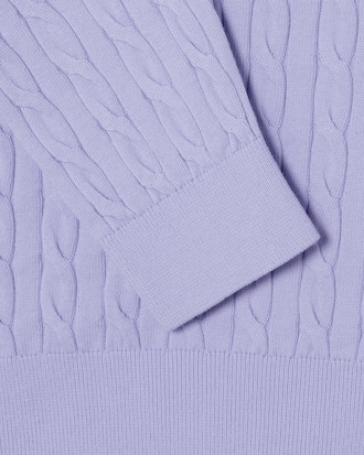 케이블 긴팔 크루넥 풀오버