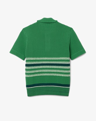 남성 스트라이프 피케 루즈핏 니트 폴로