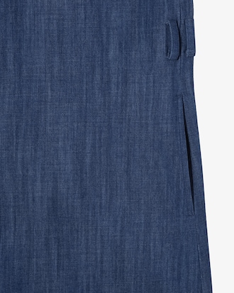 벨트형 반팔 셔츠 드레스