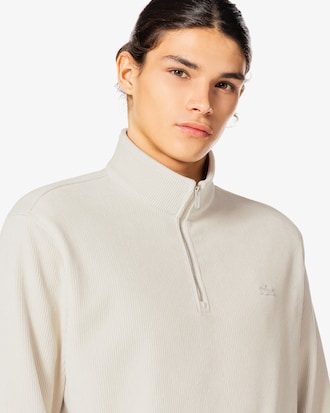 코듀로이 반집업 스웻셔츠