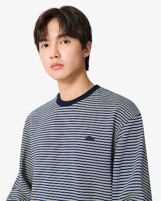 스트라이프 크루넥 스웻셔츠