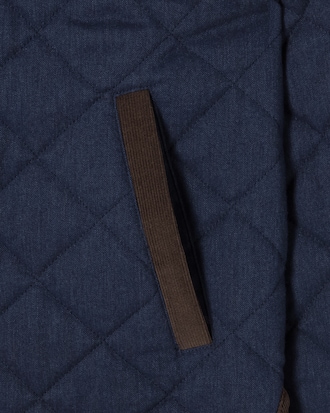 코듀로이카라 퀼팅 점퍼