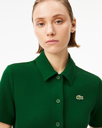 버튼업 더블페이스 피케 폴로 드레스