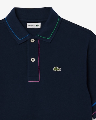 키즈 컬러 파이핑 반팔 폴로