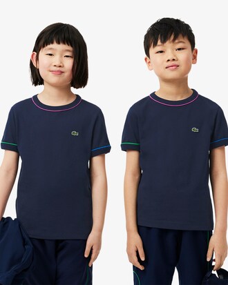 키즈 컬러 파이핑 반팔 티셔츠