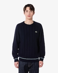 케이블 라운드 스웨터