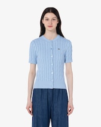 케이블 반팔 가디건