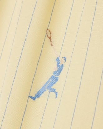 자수 포인트 스트라이프 쇼츠