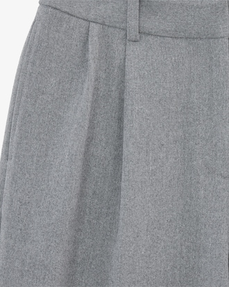 세미와이드 플란넬 턱팬츠