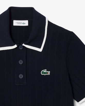 골프 컬러 티핑 반소매 폴로 스웨터