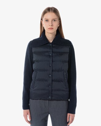 니트소매 경량 다운