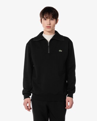 반집업 와이드 카라 스웻셔츠