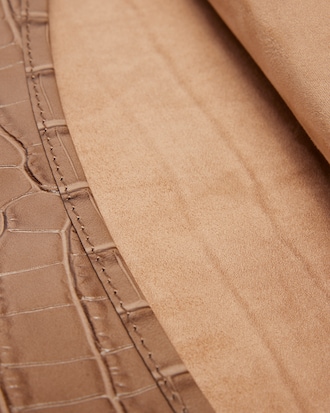 런웨이 쇼 모조 악어가죽 크록 레더 라켓백