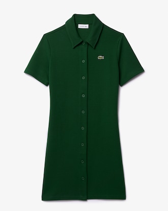 버튼업 더블페이스 피케 폴로 드레스