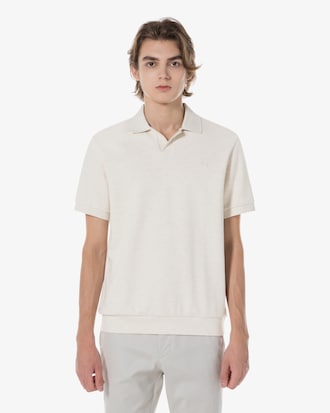 오픈 카라 텍스쳐 폴로