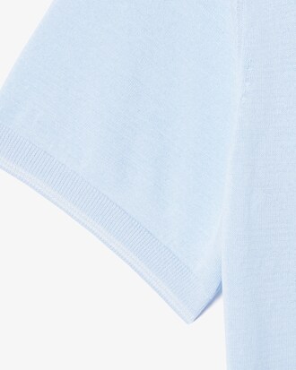 컬러티핑 반팔 폴로 스웨터