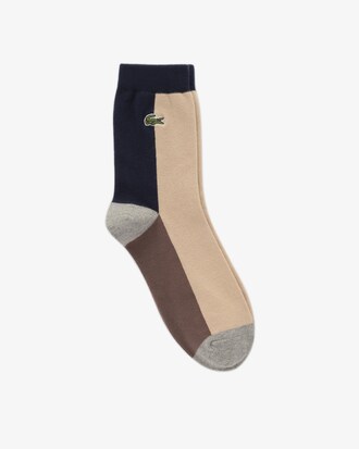 남성 컬러 블록 중목 양말