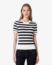 케이블 반팔 크루넥 풀오버