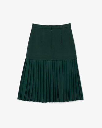 하이웨이스트 미디 플리츠 스커트